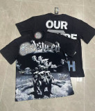 Cross-border American niche trendy brand T-shirt with skull print, loose fit, short sleeves, vintage washed, unisex and versatile