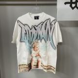 Cross-border foreign trade MIXED EMOTION American fashion brand Angel high street rhinestone bat sleeve loose short-sleeve T-shirt for men