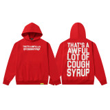High-end foreign trade version of  THAT'S A AWFUL LOT OF COUGH SYRUP  printed all-over hoodie and pants set