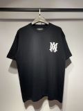 Summer new short-sleeve AM1R1 ICON letter print loose t-shirt, men's trendy casual half-sleeve top, women's