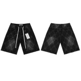 26ss Cross-Border Foreign Trade Vale Forever Skittle American Trend High Street Retro Washed Embroidered Denim Shorts