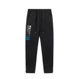 Trapstar's new rainbow gradient letter tiger head embroidery unisex hooded sports sweatshirt and jogger pants set