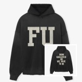 Cross-border autumn and winter FOG loose casual letter print unisex high street hooded sweatshirt basic trendy sweatshirt