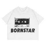 American trendy high street hip-hop Billionaire cartoon abstract pattern printed casual round-neck short-sleeve T-shirt for men and women