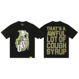 High street fashion brand COUGH SYRUP American minimalist T-shirt, casual loose-fitting short-sleeve summer unisex base shirt
