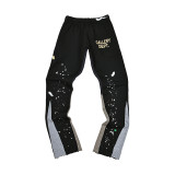 25ss European and American trendy brand GALLERY DEPT hand-painted splatter ink graffiti print patchwork pure cotton sweatpants casual trousers