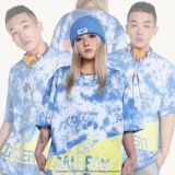 GALLERY DEPT tie-dye letter print short-sleeve American street style loose vintage casual washed T-shirt