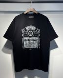 Summer new short-sleeve AM1R1 ICON letter print loose t-shirt, men's trendy casual half-sleeve top, women's