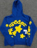 Overseas original heavyweight 450G thick fleece hoodie with foam-printed spider design for men and women Sp5der hoodie
