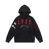Trapstar's new rainbow gradient letter tiger head embroidery unisex hooded sports sweatshirt and jogger pants set