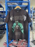 High-quality SAINT MICHAEL ICON washed vintage short-sleeve trendy retro print couple's T-shirt for men and women