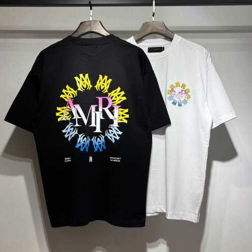 25ss Summer New AM1R1 European and American Trendy Brand Short Sleeve Letter Print Loose High Street Casual Unisex T-Shirt