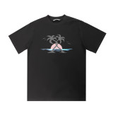 Popular cross-border e-commerce brand Palmt: New summer short-sleeve T-shirt with round neck, letter print, unisex, loose fit, European and American style