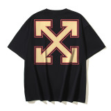 25ss high-quality OFF OW trendy high street arrow print summer short-sleeve casual loose T-shirt for men and women couples
