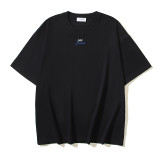 American streetwear brand OFF OW arrow graffiti print heavy-duty street style summer short-sleeve high street casual T-shirt for men and women
