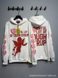 Cross-border American style new English letter print autumn and winter high street trendy loose casual unisex pure cotton hooded sweatshirt