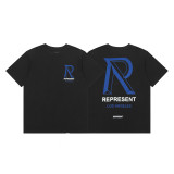 REPRESENT Doberman print washed distressed short-sleeve European and American men's summer heavy-duty trendy brand T-shirt wholesale