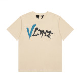 Cross-border supply: Trendy brand LONE Sakura short-sleeve T-shirt with sketch embroidery, lip print, and graffiti print
