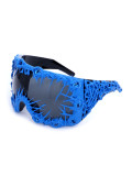 Original resin Halloween sunglasses, dark niche, avant-garde, fashion casual trend, inS style black python