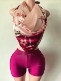 Y12 European and American cross-border fashion strapless sexy suit with shorts