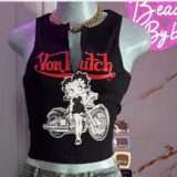 Cross-border European and American women's fashion printed tank top