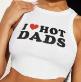 Independent website cross-border European and American women's clothing: summer personalized printed tank top, slim-fit, fashionable, for hot girls