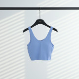In-stock original label seamless yoga bra, high-intensity quick-dry sports top for running, fitness, and yoga