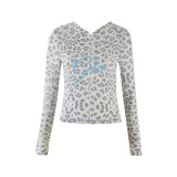 New hot styles limited edition letter print slim-fit zip-up hooded cardigan set