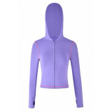New hot styles limited edition letter print slim-fit zip-up hooded cardigan set