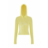 New hot styles limited edition letter print slim-fit zip-up hooded cardigan set