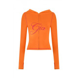 New hot styles limited edition letter print slim-fit zip-up hooded cardigan set