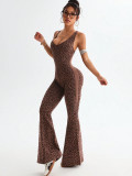 Popular in-stock flared yoga jumpsuits, hot-selling yoga one-piece outfits, wholesale quick-dry