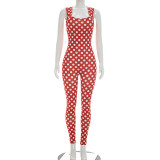 J26JP025 European and American Spring New Fashion Slim Fit Elegant Polka Dot Jumpsuit
