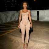 J26JP025 European and American Spring New Fashion Slim Fit Elegant Polka Dot Jumpsuit