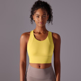 Fixed cup integrated sports vest, figure-enhancing sports bra, slimming and beautiful back fitness yoga wear for women