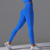 European and American cross-border seamless solid color peach-colored sports pants, tight-fitting running and fitness yoga wear, high-waisted butt-lifting yoga pants for women