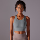 Fixed cup integrated sports vest, figure-enhancing sports bra, slimming and beautiful back fitness yoga wear for women