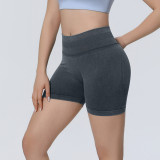 New cross-border seamless washable tight-fitting high-elastic high-waisted yoga shorts for sports, running, and fitness