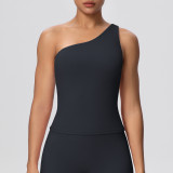 New cross-border double-sided brushed nude-feel solid color tight-fitting high-elastic sports bra for running, fitness, and yoga for women