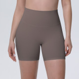 New lightweight, cool-touch, skin-friendly, breathable, tight-fitting, solid-color yoga pants for sports, running, fitness, and yoga, three-quarter length shorts