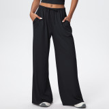 New cross-border solid color brushed breathable tight-fitting high-elastic yoga outfit set for sports, running, fitness, and yoga - three-piece set