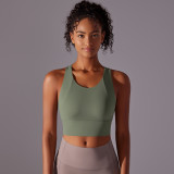 Fixed cup integrated sports vest, figure-enhancing sports bra, slimming and beautiful back fitness yoga wear for women
