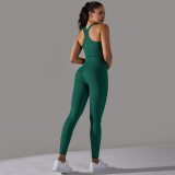 Cross-border European and American seamless knitted solid color polka dot high-elastic tight-fitting breathable yoga outfit set for running and fitness two-piece set