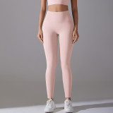 New style no-underwear required, no awkward lines, high-waisted, tight-fitting, naked-feel, nine-point pants for sports, running, fitness, and high-elasticity yoga pants