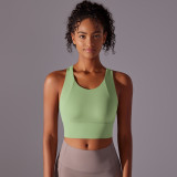 Fixed cup integrated sports vest, figure-enhancing sports bra, slimming and beautiful back fitness yoga wear for women
