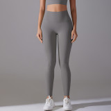 New style no-underwear required, no awkward lines, high-waisted, tight-fitting, naked-feel, nine-point pants for sports, running, fitness, and high-elasticity yoga pants