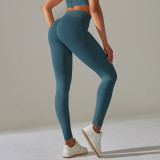 New cross-border European and American solid color high-elastic yoga outfit four-piece set, running sports bra, fitness yoga pants for women