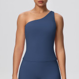New cross-border double-sided brushed nude-feel solid color tight-fitting high-elastic sports bra for running, fitness, and yoga for women