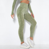 In-stock European and American internet celebrity seamless washable moisture-wicking sexy peach butt sweat-wicking yoga pants sports fitness leggings