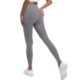New seamless high-waisted tummy control butt-lifting shapewear yoga pants for women, butt-lifting, body-shaping, tummy control, nine-point fitness pants
